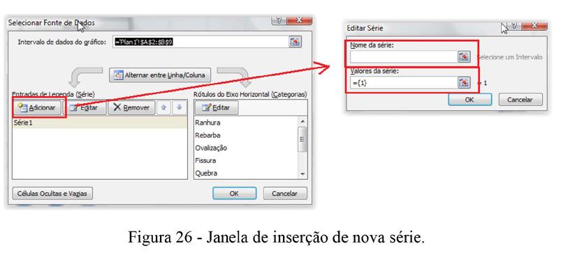 gerar o gráfico de barras (defeito e quantidade de ocorrências).