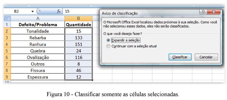 Após clicar na segunda opção, uma janela de aviso de classificação será aberta.