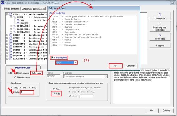 nas, é possível conferir como ficará a Na volta finalizar janela aa Regras edição. geração COMBPOR.DAT, cliqueforam OK crias.