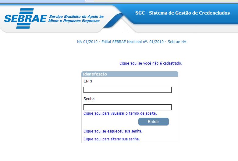 candidat clique em Fechar nã será pssível dar cntinuidade à inscriçã. Cas candidat clique em Aceit sistema exibirá a tela para Identificaçã (Figura 02) de acess a site.