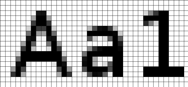 Píxeis formam letras e números [2] Uso de níveis intermédios para melhorar