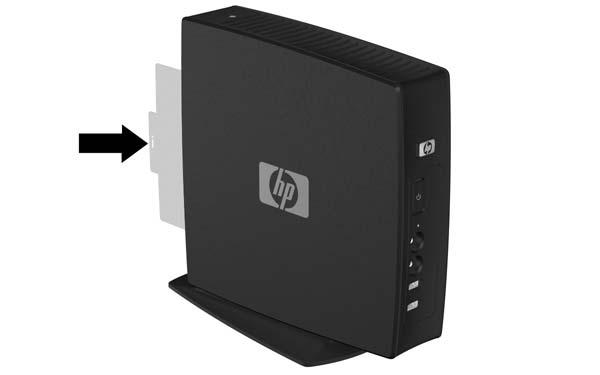 Localização do Número de Série Cada thin client inclui um único número de série localozado como mostrado na ilustração seguinte.