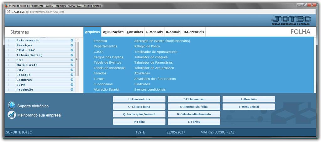 relacionados a funcionários.