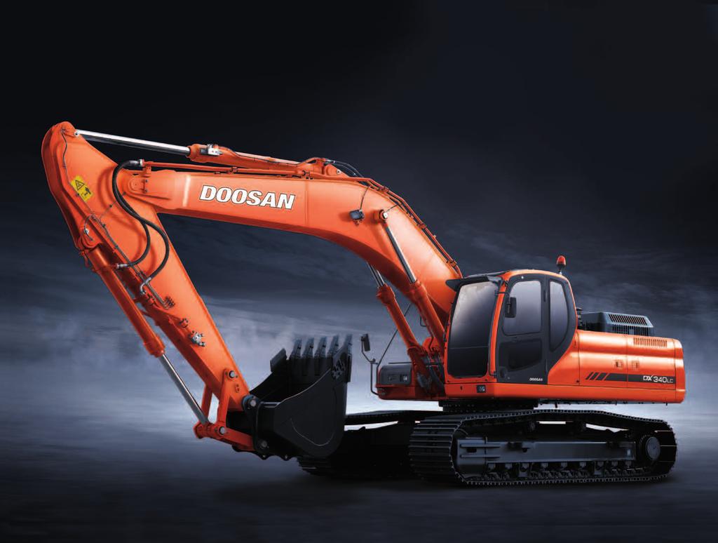 A escavadora hidráulica DOOSAN DX340LC: Um novo modelo com c Descubra estas inovações!
