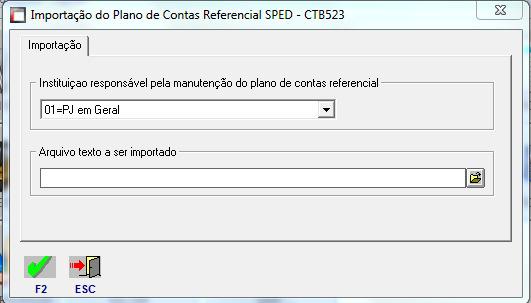 Figura 2 - Importação de Plano de Contas Referencial Em seguida, localize a pasta onde foram