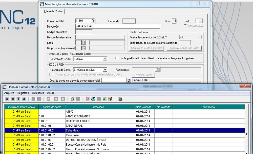 Para não ser necessário informar conta a conta, o CTB101 tem um facilitador que agiliza o De / Para na maioria do Plano de Contas Contábil.