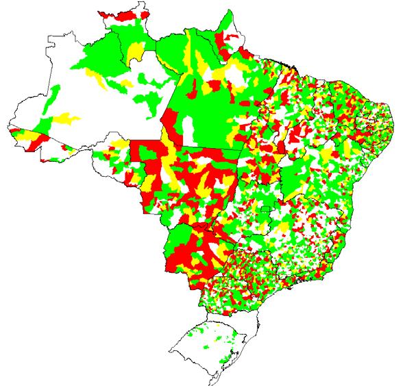 Figura 1: Incidência de Dengue por Município de Residência, Brasil, 2008*. Incidência/ 100.000 hab. Menor que 100 (Baixa) 100 a 300 (Média) Maior que 300 (Alta) Fonte: SVS/SES.