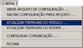 clique na opção SALVAR CONFIGURAÇÃO PARA ARQUIVO... do menu [ GERAL ].