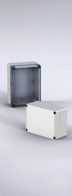 Caixas Terminal Gama em ABS Caixa pequena SABP IP 66, 67 IK 06/07 Caixa ABS, livre de halogênio apropriada para uso em interiores, baixa resistência a raios UV. ABS. Junta: Junta de Poliuretano integrada na tampa da caixa.