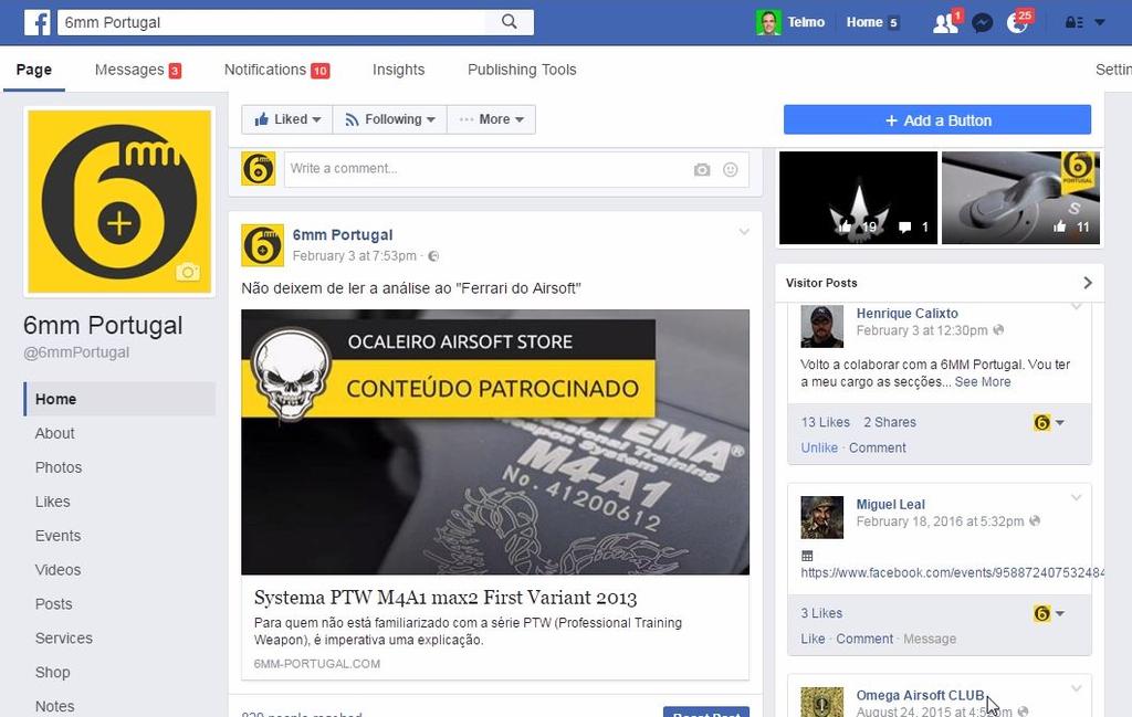 facebook 6mm Portugal e outros grupos de discussão, por