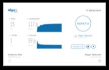 2) Desligue o sinal Wi-Fi Wi-Fi Liga/Desliga 3) Efetue o teste via cabo Wi-Fi Desligado Para que 100% da banda seja alocada no notebook sendo testado e que o teste seja realizado corretamente, é