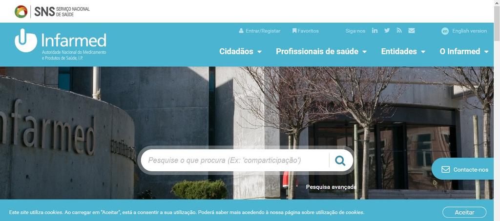 4 Registo e login no site do Infarmed 4.1 COMO ENTRAR NO SITE DO INFARMED I.P. E FAZER LOGIN?
