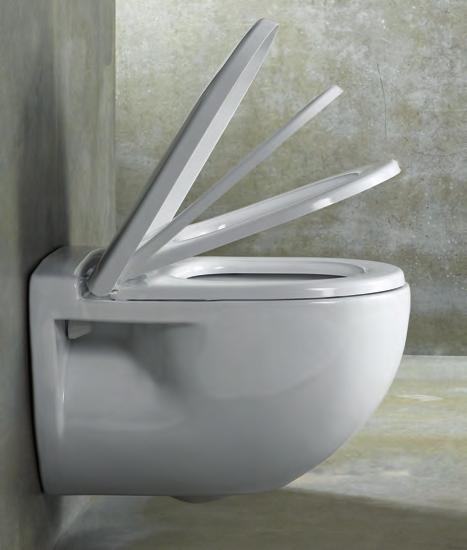 34001XX2 Bacia suspensa Wall hung WC Inodoro suspendido Cuvette suspendue 50232XX0 Tampo termodur com dobradiça em inox Toilet seat termodur w/ stainless