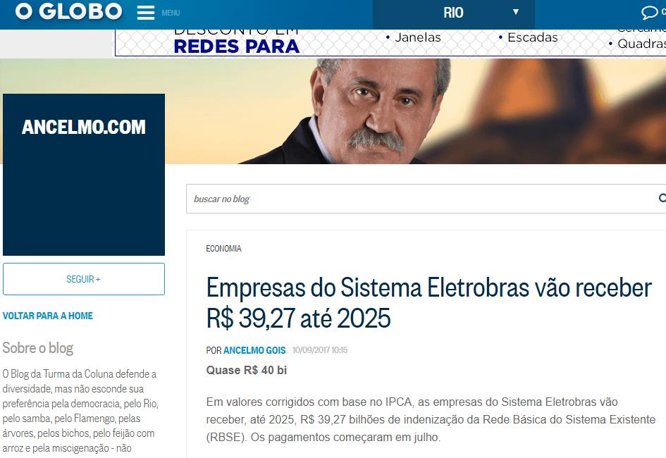 I n d e n i z a ç õ e s j á h o m o l o ga d a s à r e c e b e r a t é 2 0 2 5 : Empresas Eletrobrás Indenização a receber em R$