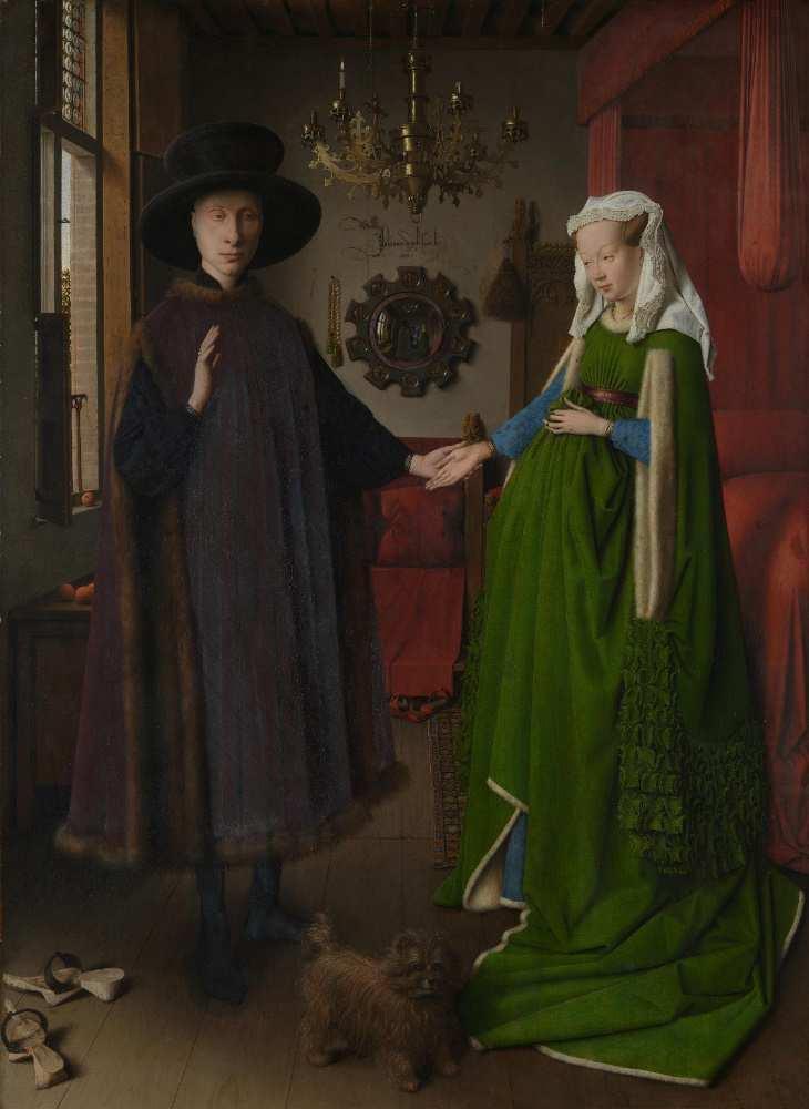 Figura 1 O Casal Arnolfini, 1434, Jan van Eyck. Óleo sobre madeira, 81,8 x 59,7 cm. 617 Fonte: https://www.nationalgallery.org.
