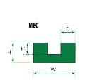 PERIS GUIA PARA CORRENTE DE CADEADO REFª W H D h1 Kg/mt MEC-30157 30 15 7 7 0,400 MEC-35209