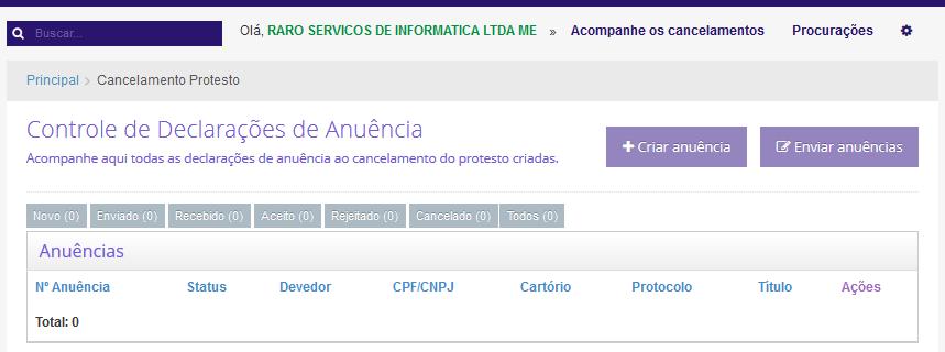 pessoas físicas para serem seus representantes no processo de cancelamento de títulos de protesto.