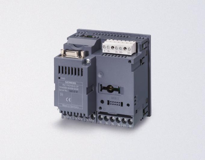 Power Management e SENTRON PAC3200 O módulo de expansão Plug & Play DP opcional permite integrar o SENTRON PAC3200 facilmente em qualquer sistema de gestão de energia, como supervisórios WINCC