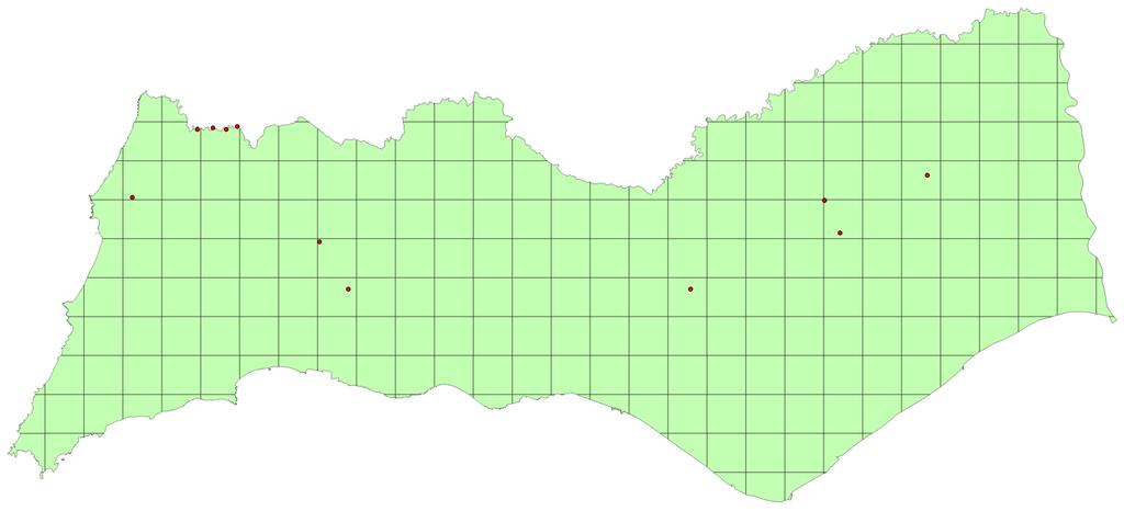 (colunas), em que as duas primeiras são as coordenadas geográficas UTM WGS84 em notação decimal.