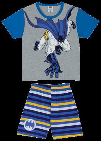 23121-001 PIJAMA MANGA CURTA BATMAN 2770 AZUL MÍSTICO BLUSA: