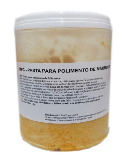 QUÍMICOS PARA ALTO BRILHO MPC PASTA POLIMENTO MÁRMORE Composto para uso no polimento de mármores, limestones e granilites restaurados ou levemente desgastados.