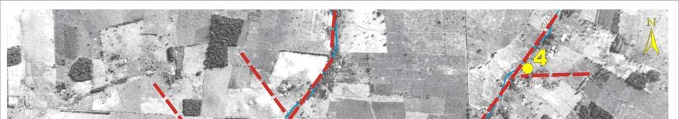 FIGURA 5 Fotografia aérea da área investigada com os traços de