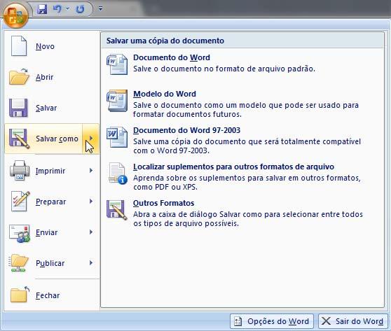 Prof. Ricardo Beck Noções de informática p/ Banco do Brasil Aulas 07 10 Na versão 2010, ao invés do botão Office encontramos a faixa de opções denominada, logo observaremos suas funcionalidades.
