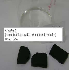 Amostra 6 (curada com doador de enxofre) % 0 kgy 9,44-3,71-0,91 25 kgy
