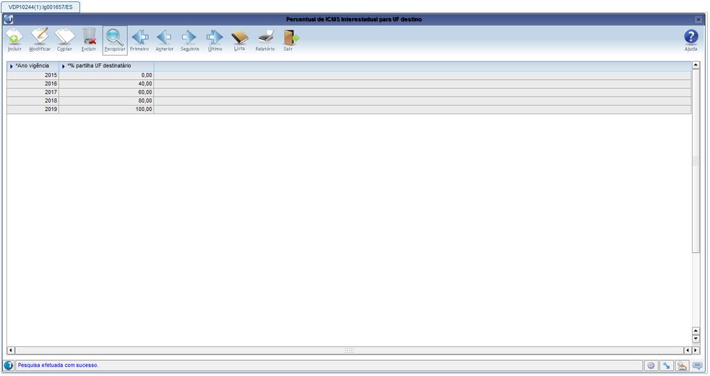 5. Parametrização e cadastros Título do documento Ativar o parâmetro Data início para cálculo e envio do grupo ICMS para UF destino na NF-e (data_inicio_icms_uf_dest) informando a data inicial de