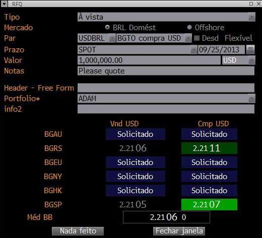 Aprimore a execução de operações e o fluxo de trabalho Com a plataforma de negociação de câmbio do Bloomberg, você realiza suas próprias operações com bancos do seu relacionamento.