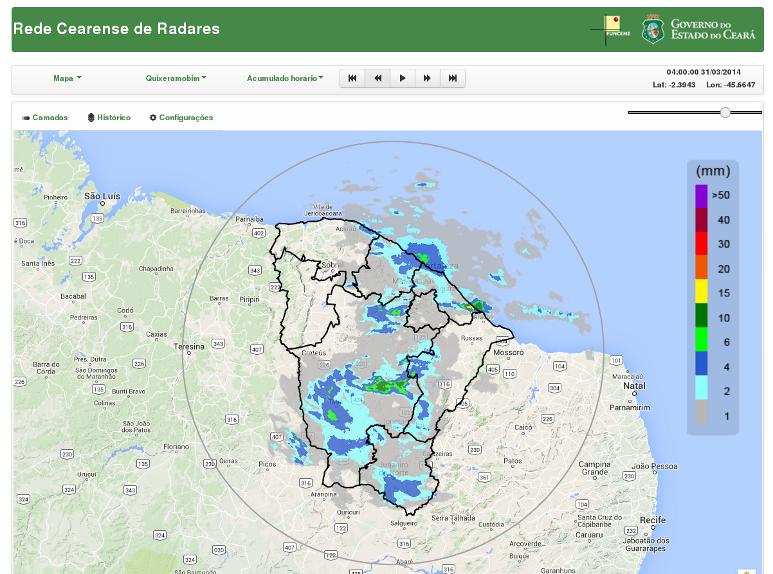 Como resultado, as áreas de "cegos" abaixo do radar são particularmente preenchido a partir do ângulo de elevação mais baixa disponível.