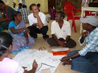 durante os 4 dias de treinamento em Pondicherry.