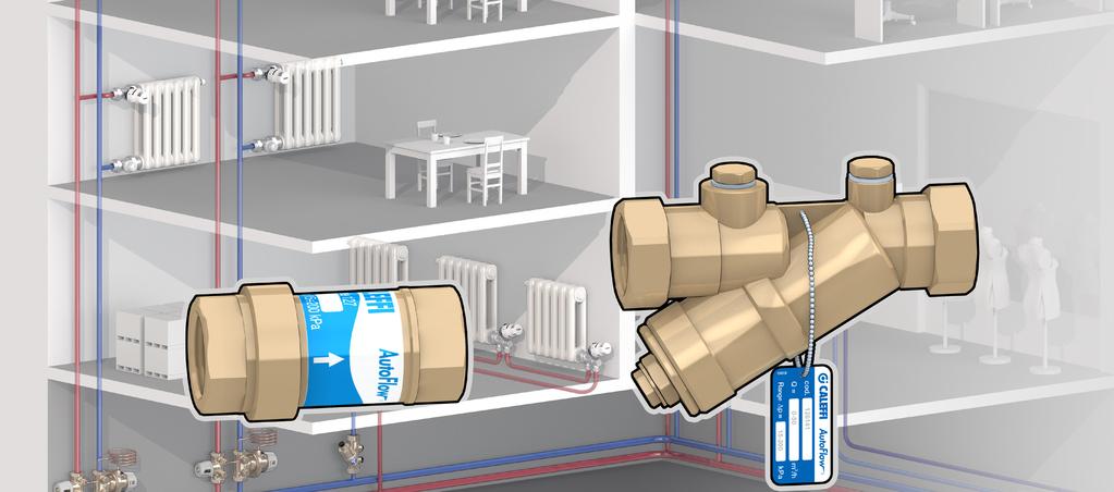 alanceamento parte 4 FOO TÉNIO ALANEAMENTO DINÂMIO DO AUDAL Estabilizador automático de caudal - AUTOFLOW As instalações de caudal variável são as mais difíceis de balancear, pois as pressões