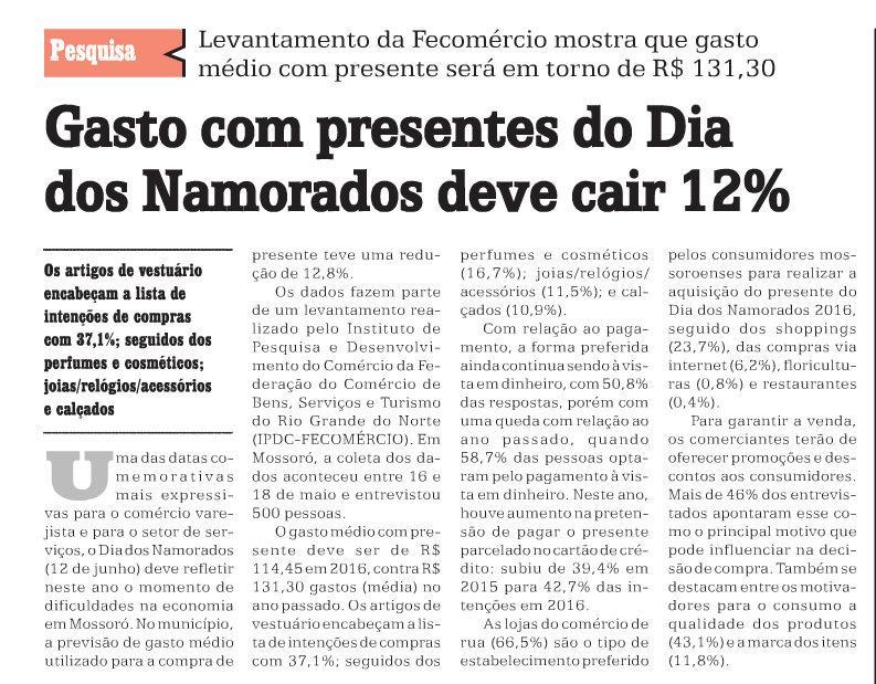 VEÍCULO: JORNAL DE FATO.