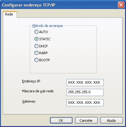 não é neessário efetur o seguinte proeimento. O prelho oterá utomtimente o próprio enereço IP. Iniie o BRAmin Light.