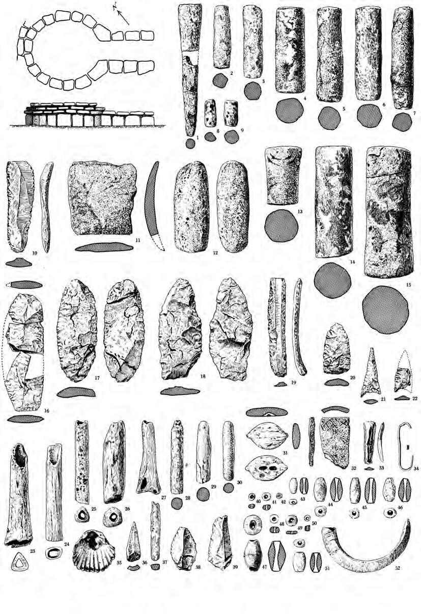 FIG. 5. Exemplos do espólio recolhido no tholos de Agualva, adaptado de Leisner, 1965, Taf.