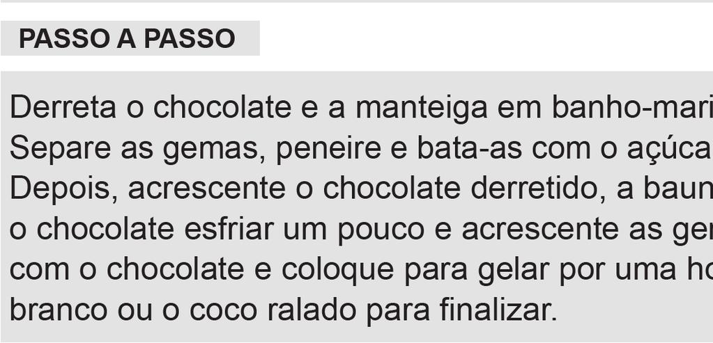 ensinar a fazer um doce com chocolate amargo.