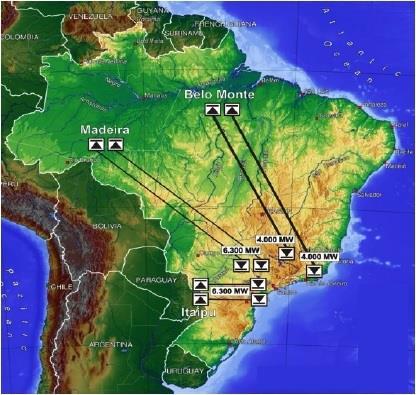 3 Figura 1 À esquerda, representação geográfica dos inversores CCAT. À direita, linhas CCAT no Brasil [11] 3.