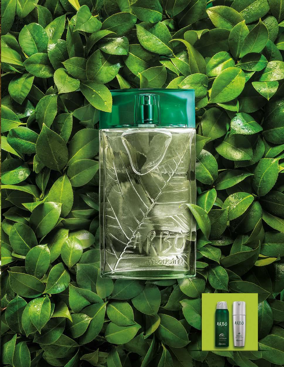 ARBO DES. COLÔNIA, 100 ml Uma combinação única do frescor da menta com notas verdes e sândalo.