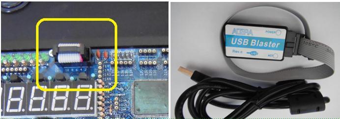 O botão de RESET da figura 4 tem a função de reiniciar o programa em execução toda vez que for pressionado, relembrando que se o programa estiver somente na memória do FPGA será apagado toda vez que