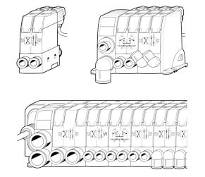 Flexibilidade Com o projeto do Sistema Moduflex, a automação pneumática tornou-se totalmente flexível. As válvulas podem ser individuais ou montadas em ilhas, dependendo da aplicação.