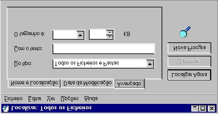 Os tipos de ficheiros existentes incluem diversos tipos de ficheiros criados por aplicações do Windows 95. 7.