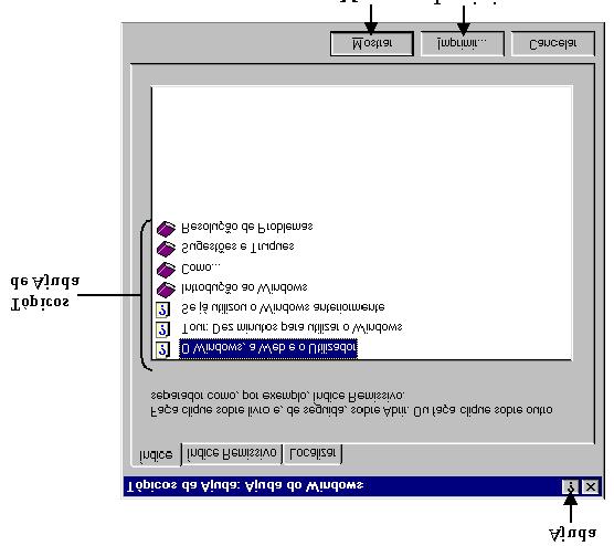 Trabalhar com o Windows 95 respectivo índice de ajuda para informação.