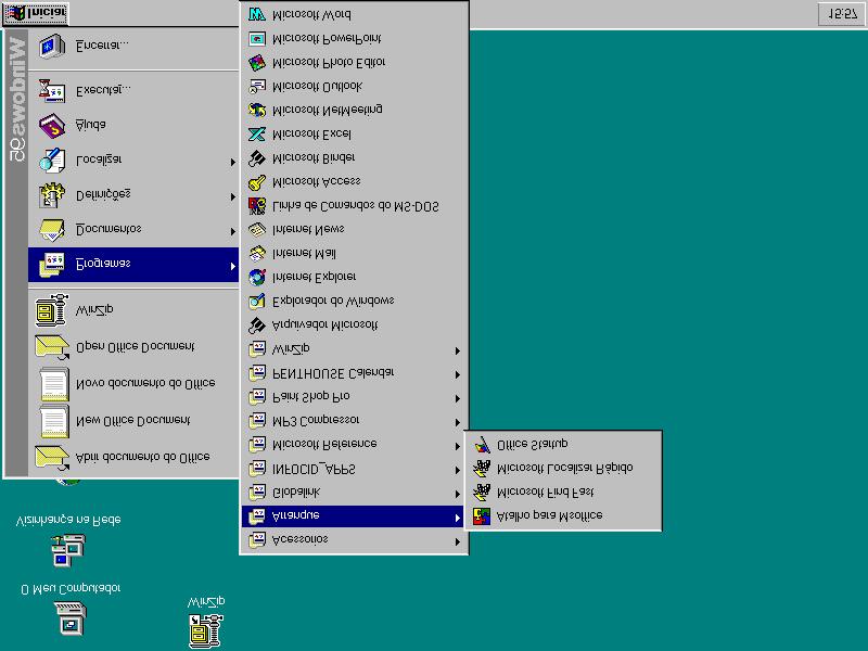 Personalizar o Windows 95 Para especificar os programas que quer que o Windows