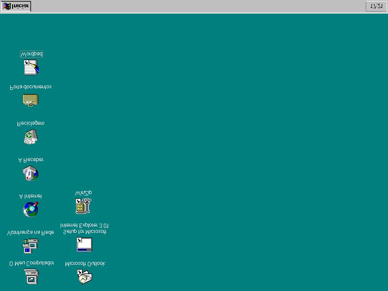 Personalizar o Windows 95 2. No menu, clique (botão esquerdo do rato) na opção Mudar o Nome. O nome "Atalho para WordPad" é seleccionado e um ponto de inserção aparece. 3.