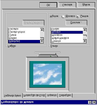 Personalizar o Windows 95 Alterar o pano de fundo do Ambiente de Trabalho Utilizar um gráfico ou figura como pano de fundo do Ambiente de Trabalho dálhe um toque pessoal.