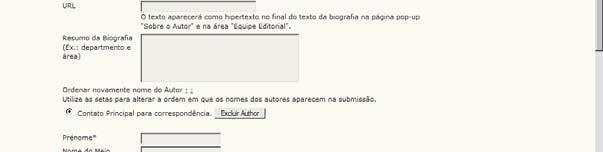 correspondência, e excluir autores incluídos indevidamente.