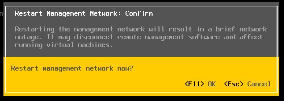 A configuração do mesmo é realizada através do vcenter. 2 Configurações de Rede Configure Management Network aqui você define as configurações de rede.