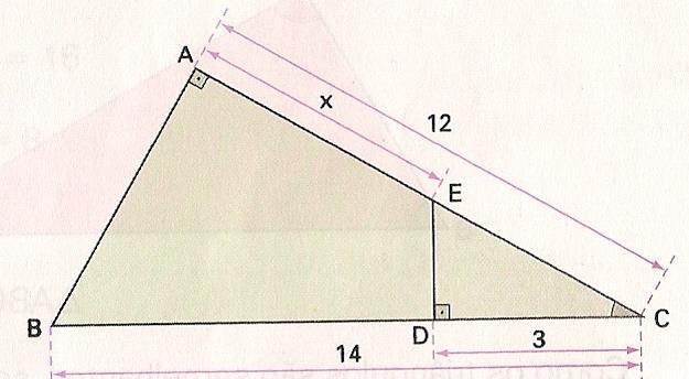 30) Um triângulo tem seus lados medindo 10 cm, 12 cm e 15 cm, respectivamente. Determine as medidas dos lados de um outro triângulo, semelhante ao primeiro, sabendo que seu maior lado mede 27 cm.