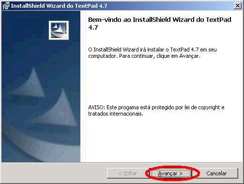 2. Instalando o TextPad Para instalar o TextPad em seu computador,